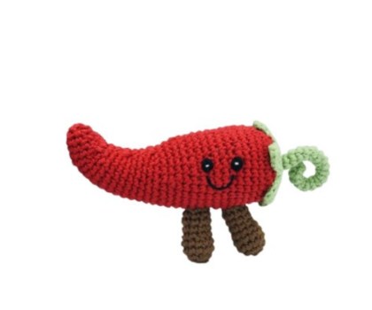 red chilli baby rattle
